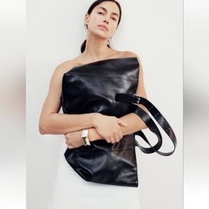 Zara XXL Soft Leather foldable Tote Bag